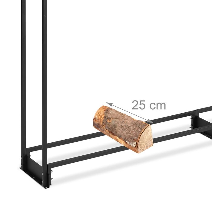 Поличка для дров Relaxdays з кришкою