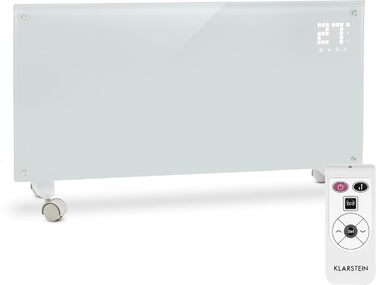 Електричний конвектор Klarstein: мобільний, енергоефективний, з термостатом та керуванням через додаток, 2000 Вт, білий