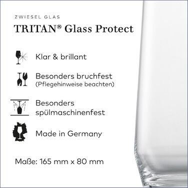 Набір для романтичного вечора Zwiesel Glas Date Night Pure (4 шт.): келихи для шампанського (297 мл) та червоного вина (540 мл), Tritan®-кришталь, Made in Germany
