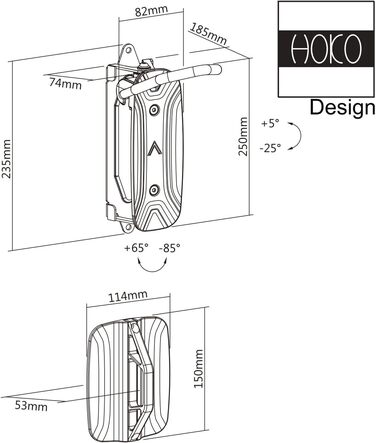 Настінний кронштейн HOKO-VELO 30 з кріпленням для заднього колеса (30 кг)