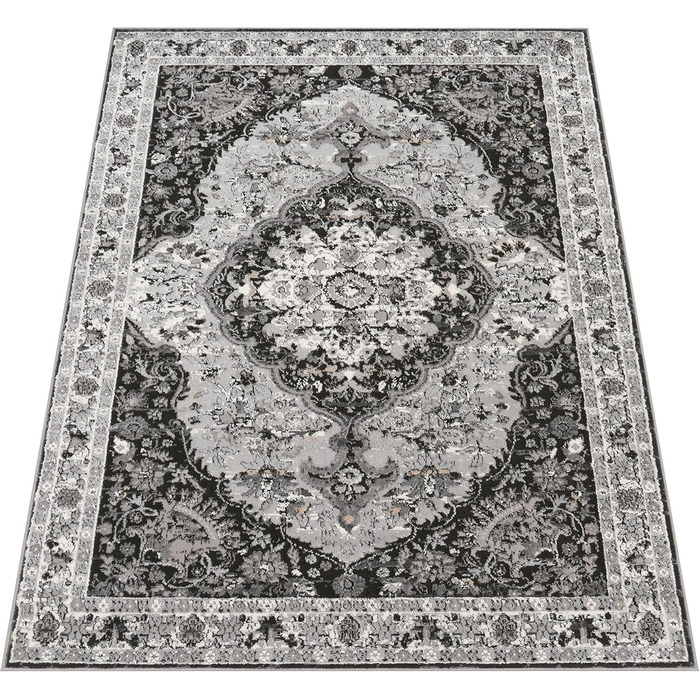 Килим Paco Home Вінтажний бордюр Oriental Mandala, 80x300 см, Чорний 6