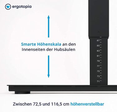 Регульований стіл Ergotopia Desktopia для дому та офісу | Білий | Без стільниці