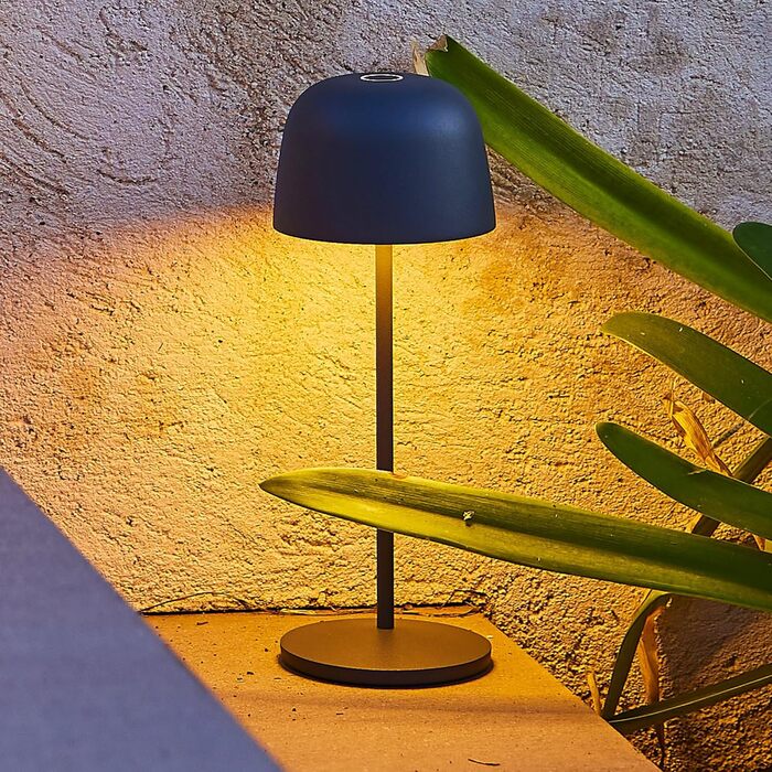 Стійка LED-лампа SOPHIA ROCK біла, бездротова, алюміній, антрацит, регулювання яскравості, висота 28 см