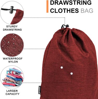 Набір компресійних органайзерів для подорожей Packwürfeln, сумка-органайзер для одягу в рюкзак та валізу, 6 шт, червоний