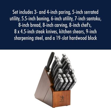 Набір ножів HENCKELS 17550-000 Solution, нержавіюча сталь, 20 предметів, темно-коричневий