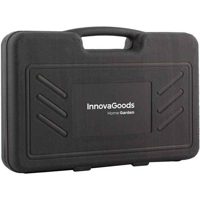 Набір для гриля InnovaGoods 12 предметів з нержавіючої сталі, чорний, зі стійкими до нагрівання ручками та сумкою для зберігання