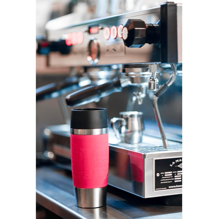 Термокружка Emsa Travel Mug Classic 360 ml, жовта, з рукавом, Quick-Press, 360° відкриття