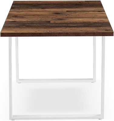 Розсувний обідній стіл Anna B&D home | 120-160 x 80 см, на 4-6 осіб | Скандинавський стиль, Texas-Eiche | Чорне металеве підстав'я, для кухні та їдальні