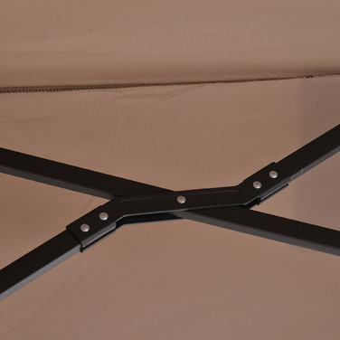 Outsunny Double Parasol Centilever Parasol Double Parasol з регульованим садовим парасолькою Sunshade Metal Brown 440 x 270 x 250 см