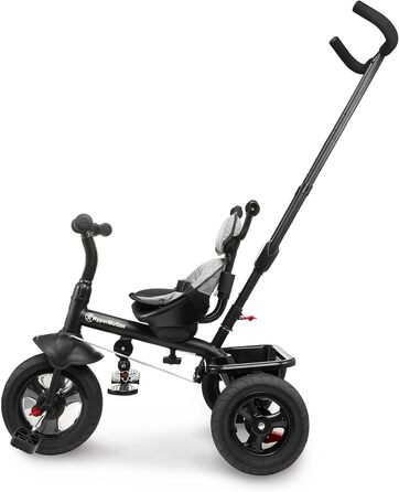 Триколісний велосипед HyperMotion з ручкою для батьків 3-в-1, сірий - для дітей від 1 до 4 років (до 20 кг)