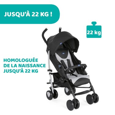 Дитяча коляска Chicco Echo, зелена, для дітей до 22 кг, регульована спинка, великий сидіння, бампер, складаний капюшон, дискові гальма та поворотні колеса