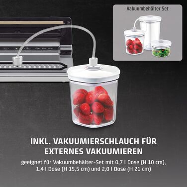 Вакууматор CASO VC15 для продуктів харчування з функцією герметизації та набором професійних пакетів