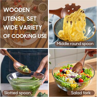 Дерев'яний набір кухонного приладдя Spardar (12 шт.): ложки, шумовки, підставка, рукавички. Ідеально для подарунку!