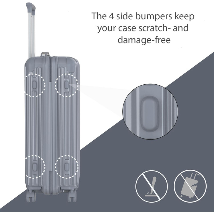 Набір валіз Voyagoux 2 шт. - 40L & 116L, жорсткі валізи, TSA-замок, ABS, 4 колеса 360°, міцний та легкий, рожеве золото