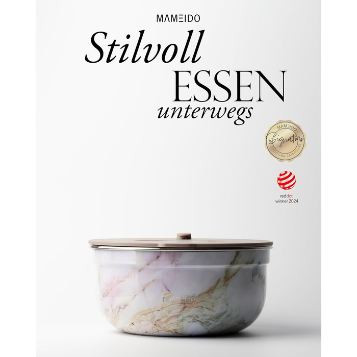 MAMEIDO Salatbox: Контейнер для обіду з нержавіючої сталі 1,5 л (1500 мл), Bento Box з відділеннями, BPA-free, витримує витік, Meal Prep