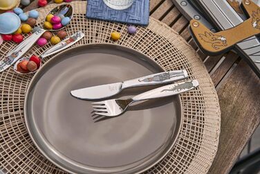 Набір дитячого посуду ZWILLING Ritter Eckbert (4 шт.), з зображеннями лицарів, для дітей від 3 років, нержавіюча сталь 18/10, сріблястий, без пластикової упаковки