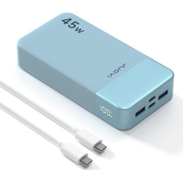 Швидка зарядка 45 Вт, сумісний з Switch, MacBook, iPhone, Blue, 2621 Power Bank 20000mAh