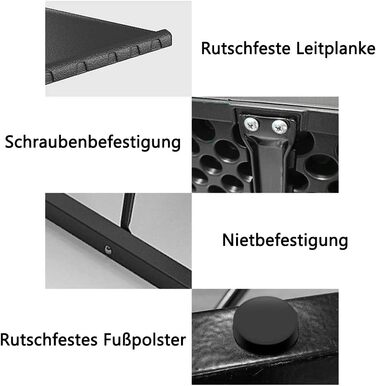 Складаний столик для ноутбука NICEME: регульована висота та кут нахилу, 43x43 см, чорний