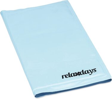 Охолоджуючий килимок для собак Relaxdays, 60 х 100 см, самоохлаждающийся килимок для собак, гелевий, витирається, охолоджуючий килимок для домашніх тварин, Світло-блакитний
