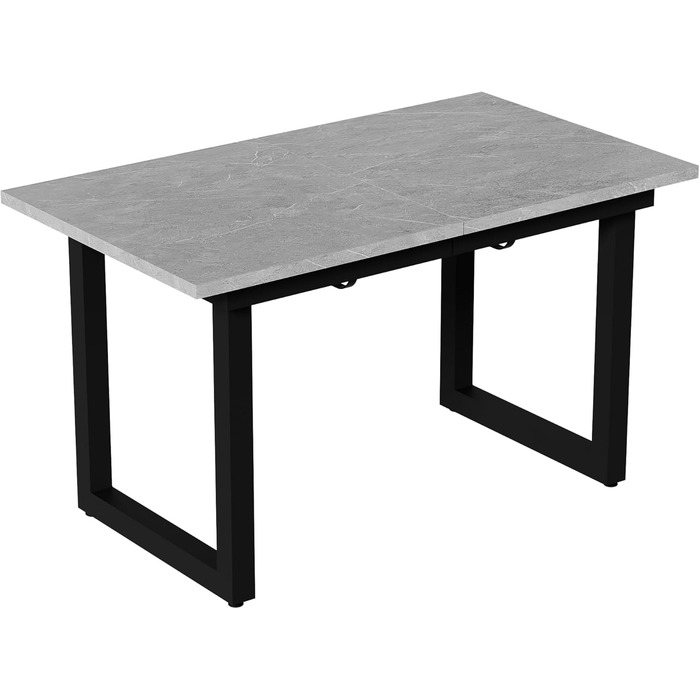 Розсувний обідній стіл Merax, 140/180x80x75 см, білий, металеві ніжки