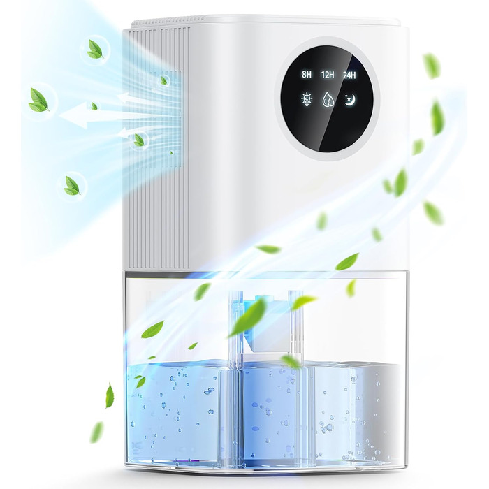 Електричний осушувач повітря 1800 мл - тихий осушувач для дому з автовимкненням, режимом сну та таймером 24 години