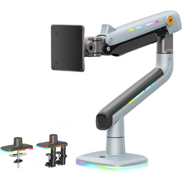 Кріплення для монітора NB Ergonomic для широких моніторів до 60 дюймів, RGB, навантаження до 20 кг, VESA 75/100 (Lake Blue)
