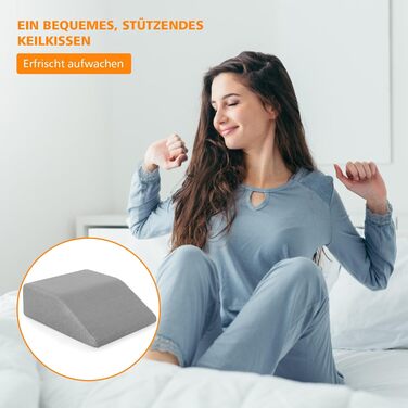 Підставка для ніг Costway з піною з пам'яті, подушка для підйому ніг, для підтримки ніг та колін, сіра