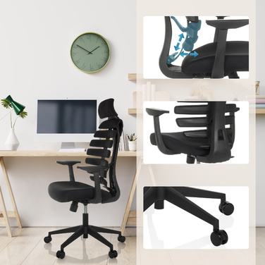 Офісне крісло / поворотне крісло ERGO LINE ECO Fabric Black HJH OFFICE