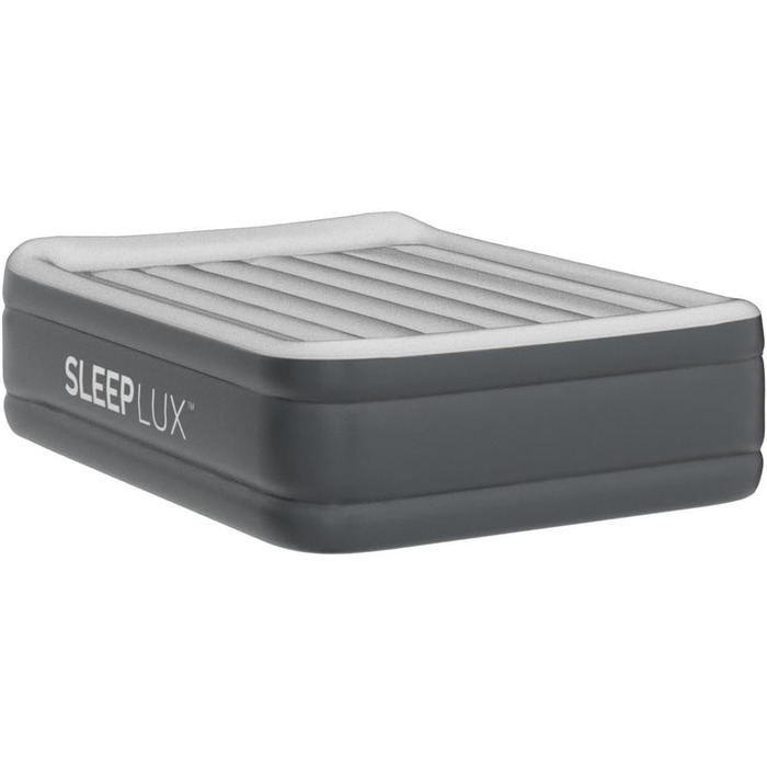 Надувний матрац SleepLux Dream Luxus подвійний з вбудованим насосом, 45.7 см, високий, для гостей, кемпінгу, дому