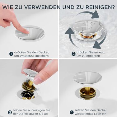 Змішувач для ванної кімнати FORIOUS водоспад, одноручний, з виливом 80 мм, хромований, економний, для ванної та туалету