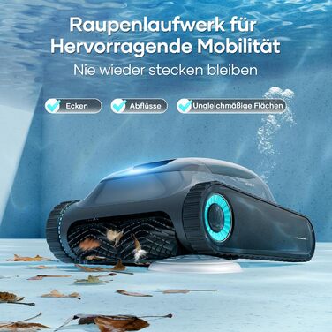 Робот-пилосос для басейну AIPER Scuba S1, очищення дна та стін, водолінія, ультраточний фільтр 3 мкм, акумулятор 180 хв, потужність 15900 л/год, керування через додаток, для вбудованих басейнів
