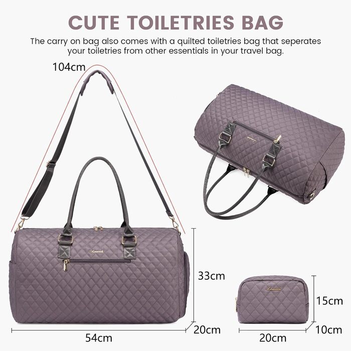 Жіноча спортивна та дорожня сумка LOVEVOOK, з сумкою для туалетного приладдя, відділенням для взуття та вологої шкіри, водонепроникна, чорна