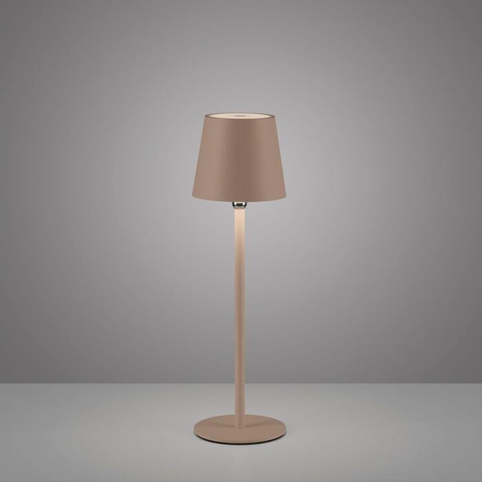 LED настільна лампа SellTec на акумуляторі, USB, біла, диммер, IP54, для саду, кемпінгу, балкону або тераси (пісок)