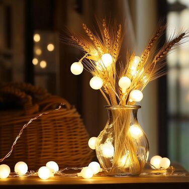 Гірлянда світлодіодна Kugel 12м, 120 LED, тепле біле світло, 8 режимів, таймер, IP44, для декору саду, тераси, балкону, кімнати, вечірки