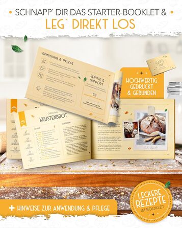 Набір для випікання хліба з чавунного литва Krustenzauber XXL: форма, корзина для підйому, лопатки та інше. 4,7л, комплект для початківців