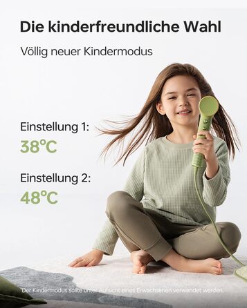 Компактний фен для волосся Laifen Mini з безщітковим двигуном (110 000 об/хв) та іонізацією, швидке сушіння, низький рівень шуму, колір зелений