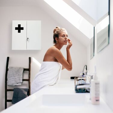 Медична шафа Relaxdays XXL білого кольору