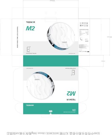 Робот-пилосос Tesvor M2 з функцією миття підлоги, 6000 Па, Wi-Fi, 5200 мАг, 180 хв. Час роботи, ідеально підходить для шерсті домашніх тварин