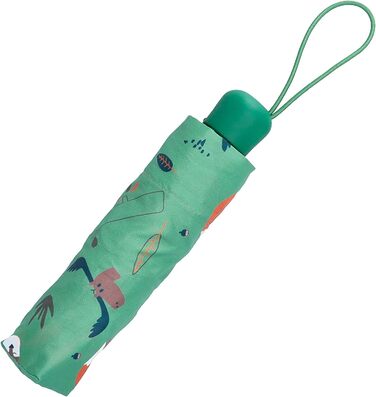 Дитяча кишенькова парасолька Лісові тварини - Дитяча парасолька, шкільна кишенькова парасолька, зі світловідбиваючим логотипом - зелений