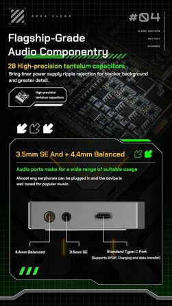 MP3-плеєр HiBy R4 Android з Bluetooth, Wi-Fi, 4DAC, підтримкою DSD, PCM, MQA, 4.4 мм баланс, 32 ГБ, чорний