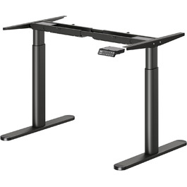 Електричний регульований стіл MAIDeSITe EL2 Pro Art з овальною основою, чорний. Підйом до 180 кг, 4 пам'яті, захист від зіткнень