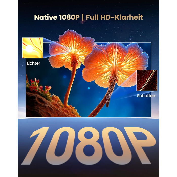 Проектор Mini Beamer 4K Smart з WiFi6, Bluetooth, Dolby Audio, підтримкою Netflix, автофокусом та вертикальною корекцією, сірий