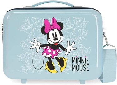 Адаптований чохол для краси Disney Minnie Enjoy the Day білого кольору 29x215 см з АБС-пластика (Світло-блакитний, сумка для посуду)