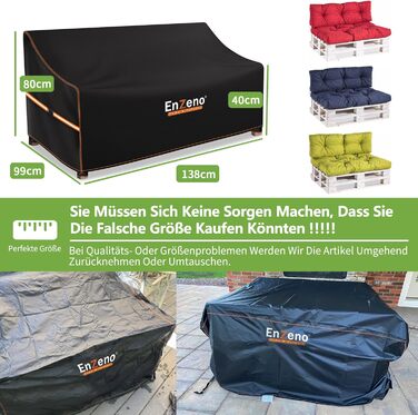 Чохол для садово-патіо меблів Enzeno L-подібної форми, водонепроникний, вітростійкий, 255x255x87 см