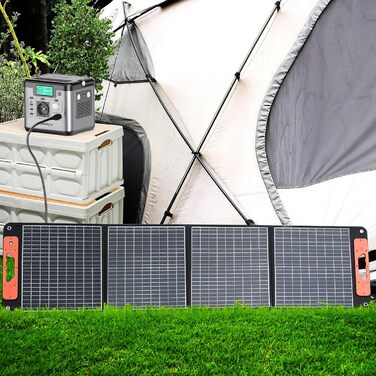 Портативна електростанція S500 з сонячною панеллю 100W, 518Wh сонячний генератор, 500W (пікова 1000W) AC вихід, 65W USB-C порт для вечірок, подорожей, кемпінгу, автодому, екстрених ситуацій 518Wh+100W-BS100