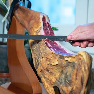 Підставка для хамону Jamonero Jamonprive з антиковзними ніжками, ніж та точилка