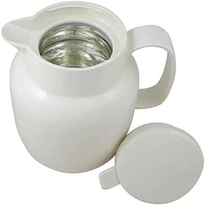 Термос Helios Mondo Push з нержавіючої сталі, 1.3 л, білий