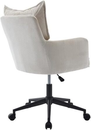 Офісний стіл Pascal Morabito BATARU - крісло з велюру, кремово-чорне, регульована висота