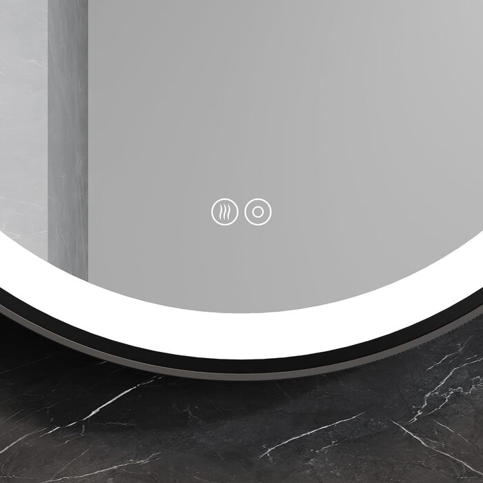 Дзеркало для ванної кімнати Badspiegel LED 60x80 см з підсвічуванням, сенсором та протизапарюванням, IP44, 3 колірні температури