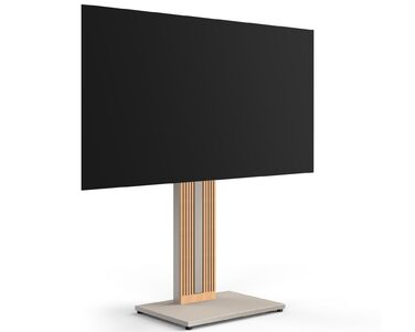 Підставка для телевізора FITUEYES Zen Серія Morandi Gray, дерев'яна, поворотна, регульована по висоті, для телевізорів 32-65 дюймів